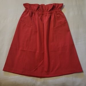 Paperbag Waist Skirt Red